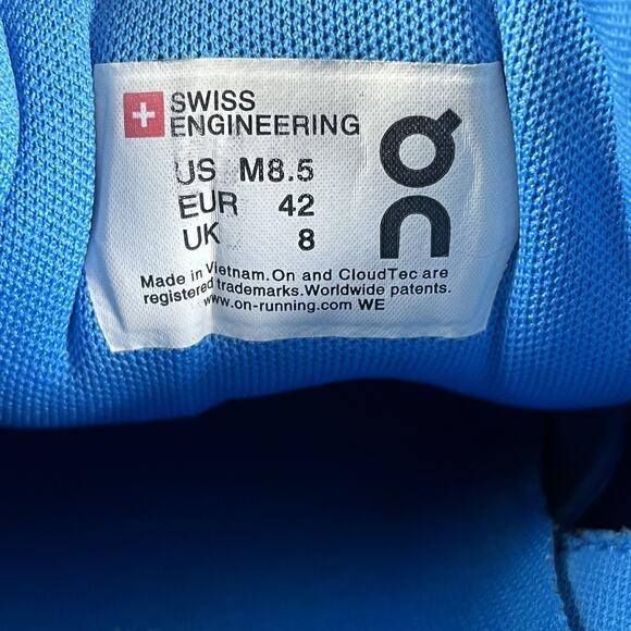 On Running Cloudster Men's Size 8.5 Running Shoes Blue Training Sneakers - Picture 6 of 6